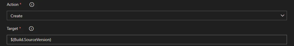 Screenshot of GitHub action