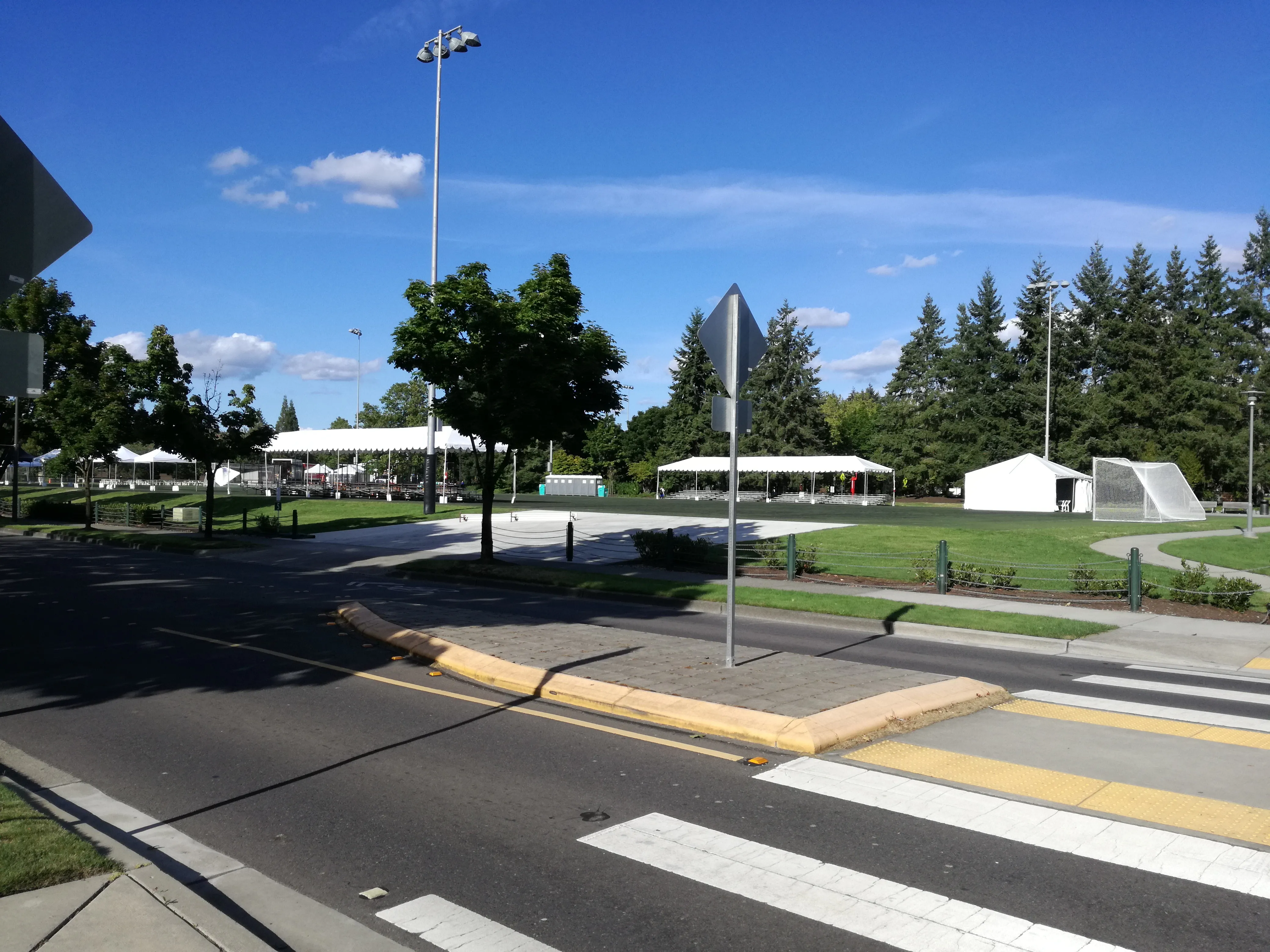 Soccer fields at Microsoft Redmond campus soccer fields area at the Microsoft Redmond Campus