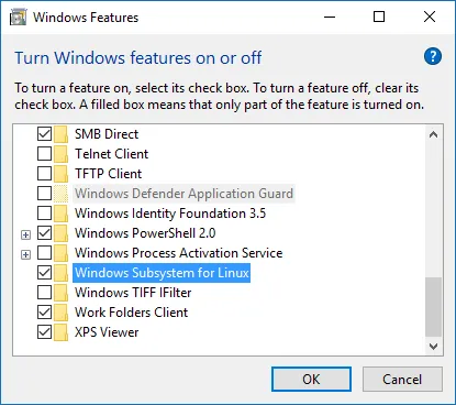 Installing the Windows Subsystem for Linux